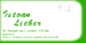istvan lieber business card